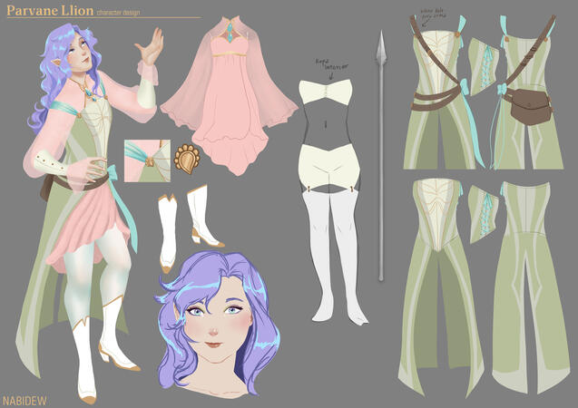 Parvane Llion - Archfey Warlock for D&amp;D